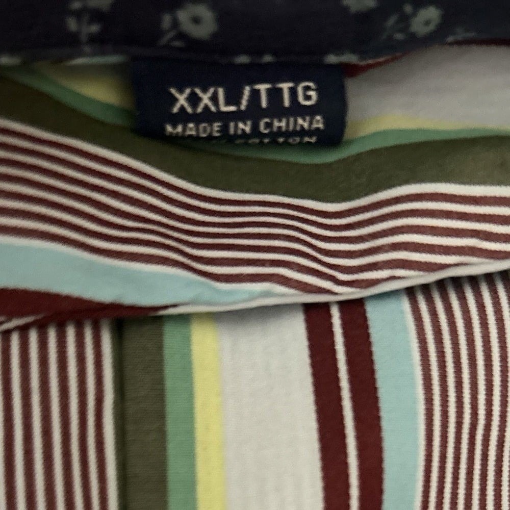 Tommy Bahama Men's Striped Long Sleeve Button Down Shirt XXL 2XL Extra Large - Picture 4 of 8